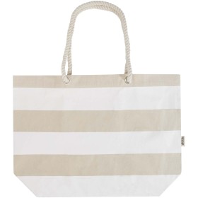 Tote bag de plage Florida recyclé GRS 270 g/m²Couleur:Naturel / Blanc