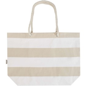 Tote bag de plage Florida recyclé GRS 270 g/m²Couleur:Naturel / Blanc