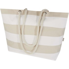 Tote bag de plage Florida recyclé GRS 270 g/m²Couleur:Naturel / Blanc