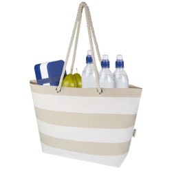 Tote bag de plage Florida recyclé GRS 270 g/m²Couleur:Naturel / Blanc