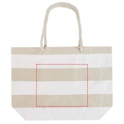 Tote bag de plage Florida recyclé GRS 270 g/m²Couleur:Naturel / Blanc