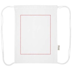 Sac de 5 L avec cordon Oregon Blend en coton recyclé 140 g/m² certifié GRSCouleur:Blanc