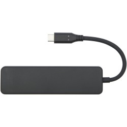 Adaptateur multimédia en plastique recyclé Loop RCS USB 2.0-3.0 avec port HDMICouleur:Noir