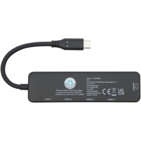 Adaptateur multimédia en plastique recyclé Loop RCS USB 2.0-3.0 avec port HDMICouleur:Noir