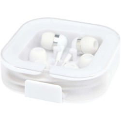 Casque filaire type C Baekdu avec boîte de rangement en plastique recycléCouleur:Blanc