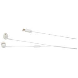 Casque filaire type C Baekdu avec boîte de rangement en plastique recycléCouleur:Blanc