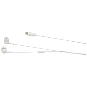 Casque filaire type C Baekdu avec boîte de rangement en plastique recycléCouleur:Blanc