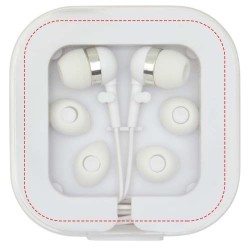 Casque filaire type C Baekdu avec boîte de rangement en plastique recycléCouleur:Blanc