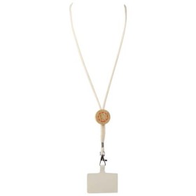 Tour de cou Adhab pour smartphone avec détails en bambouCouleur:Blanc