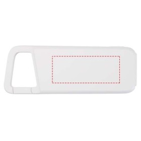 Batterie externe Alkes de 5 000 mAh et 12 W en plastique recyclé résistante à l’eau avec mousquetonCouleur:Blanc