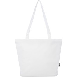 Sac shopping Panama de 20 L avec fermeture éclair recyclé certifié GRSCouleur:Blanc