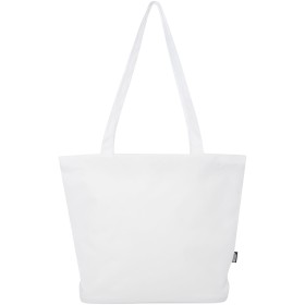 Sac shopping Panama de 20 L avec fermeture éclair recyclé certifié GRSCouleur:Blanc