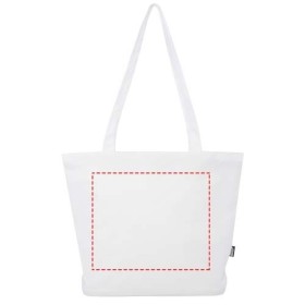 Sac shopping Panama de 20 L avec fermeture éclair recyclé certifié GRSCouleur:Blanc