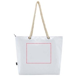 Sac shopping Panama recyclé GRS isotherme de plage avec poignées en cordeletteCouleur:Blanc