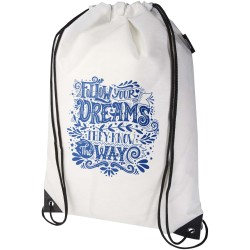 Sac à dos avec cordon Evergreen non tissé recyclé GRS de 5LCouleur:Blanc