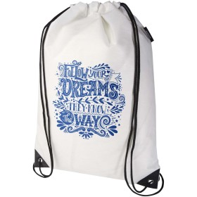 Sac à dos avec cordon Evergreen non tissé recyclé GRS de 5LCouleur:Blanc