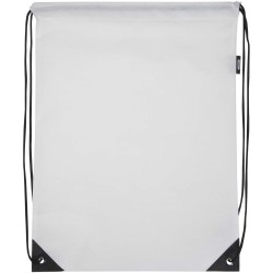 Sac à dos avec cordon Evergreen non tissé recyclé GRS de 5LCouleur:Blanc