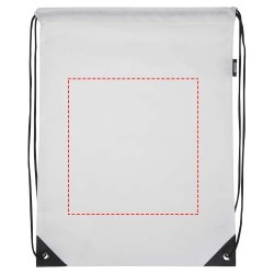 Sac à dos avec cordon Evergreen non tissé recyclé GRS de 5LCouleur:Blanc