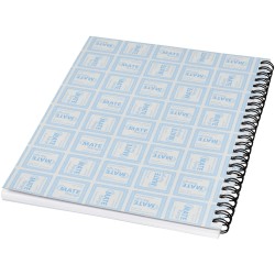 Cahier Desk-Mate® A5 à spirales avec couverture polypropylèneCouleur:Blanc / Noir
