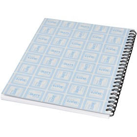 Cahier Desk-Mate® A5 à spirales avec couverture polypropylèneCouleur:Blanc / Noir