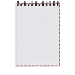 Carnet Desk-Mate® A6 à spiralesCouleur:Blanc / Noir