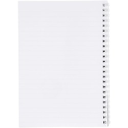 Cahier Desk-Mate® à spirales A4 avec couverture PPCouleur:Blanc