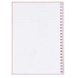 Cahier Desk-Mate® à spirales A4 avec couverture PPCouleur:Blanc