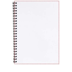 Cahier Desk-Mate® à spirales A5 avec couverture PPCouleur:Blanc / Noir