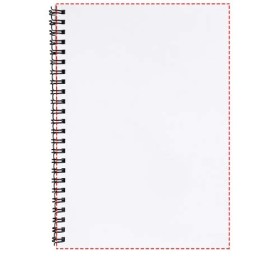 Cahier Desk-Mate® à spirales A5 avec couverture PPCouleur:Blanc / Noir