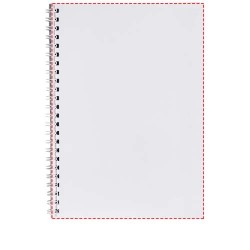 Carnet de notes à spirales A4 Desk-Mate® avec couverture arrière impriméeCouleur:Blanc
