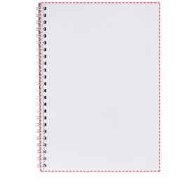 Carnet de notes à spirales A4 Desk-Mate® avec couverture arrière impriméeCouleur:Blanc