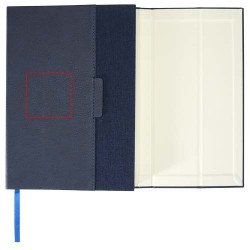 Carnet à couverture rigide en PU recyclé Alejandra A6Couleur:Bleu océan