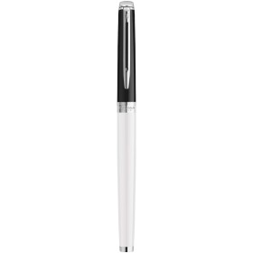 Stylo roller Waterman Hemisphere avec habillage palladiumCouleur:Blanc / Noir