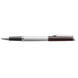 Stylo roller Waterman Hemisphere avec habillage palladiumCouleur:Blanc / Noir