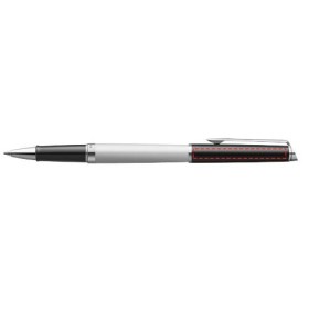 Stylo roller Waterman Hemisphere avec habillage palladiumCouleur:Blanc / Noir