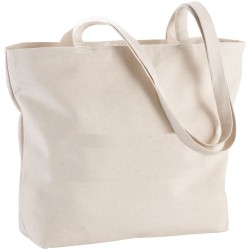 Sac shopping zippé coton 320 g/m² Ningbo 15LCouleur:Naturel