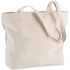 Sac shopping zippé coton 320 g/m² Ningbo 15LCouleur:Naturel