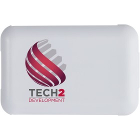 Câble de recharge modulaire en plastique recyclé Savvy avec support de téléphoneCouleur:Blanc