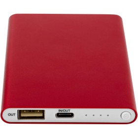 Batterie de secours en aluminium Pep de type-C de 4 000 mAhCouleur:Rouge