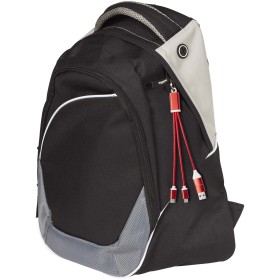 Câble de charge 4-en-1 Metal en aluminium recyclé avec porte-clésCouleur:Rouge