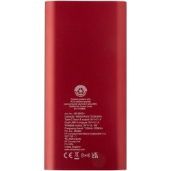 Batterie de secours sans fil en aluminium recyclé Juice type-C de 8 000 mAhCouleur:Rouge