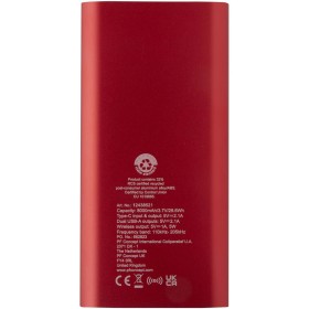 Batterie de secours sans fil en aluminium recyclé Juice type-C de 8 000 mAhCouleur:Rouge