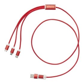 Câble de charge 5-1 Versatile en aluminium recycléCouleur:Rouge