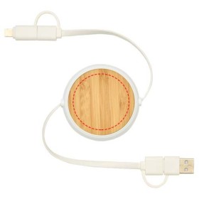 Câble rétractable 5 en 1 Chechia de 100 cm en plastique recyclé pour la synchronisation des données et la charge rapide de 45 WC