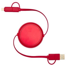 Câble rétractable 5 en 1 Alasia de 100 cm en plastique recyclé et aluminium pour la synchronisation des données et la charge rap