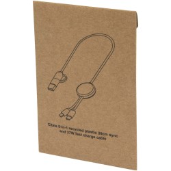 Câble 5 en 1 Citala en plastique recyclé de 30 cm pour la synchronisation des données et la charge rapide de 27 WCouleur:Blanc