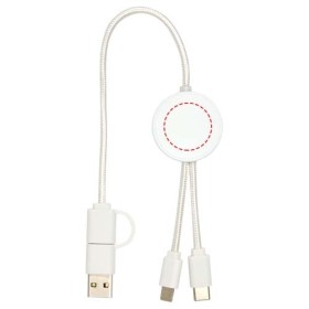 Câble 5 en 1 Citala en plastique recyclé de 30 cm pour la synchronisation des données et la charge rapide de 27 WCouleur:Blanc