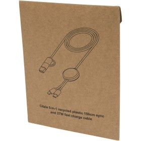 Câble 5 en 1 Citala en plastique recyclé de 150 cm pour la synchronisation des données et la charge rapide de 27 WCouleur:Blanc