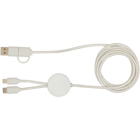 Câble 5 en 1 Citala en plastique recyclé de 150 cm pour la synchronisation des données et la charge rapide de 27 WCouleur:Blanc