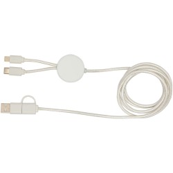 Câble 5 en 1 Citala en plastique recyclé de 150 cm pour la synchronisation des données et la charge rapide de 27 WCouleur:Blanc
